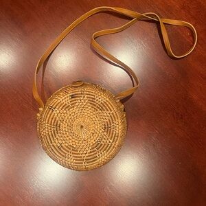Unbranded TJ Maxx Round Woven Crossbody Bag
